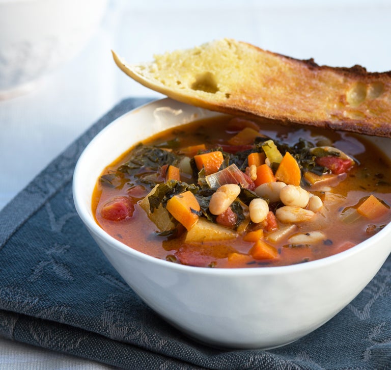 A Classic Minestrone Soup Recipe with Savory Pancetta