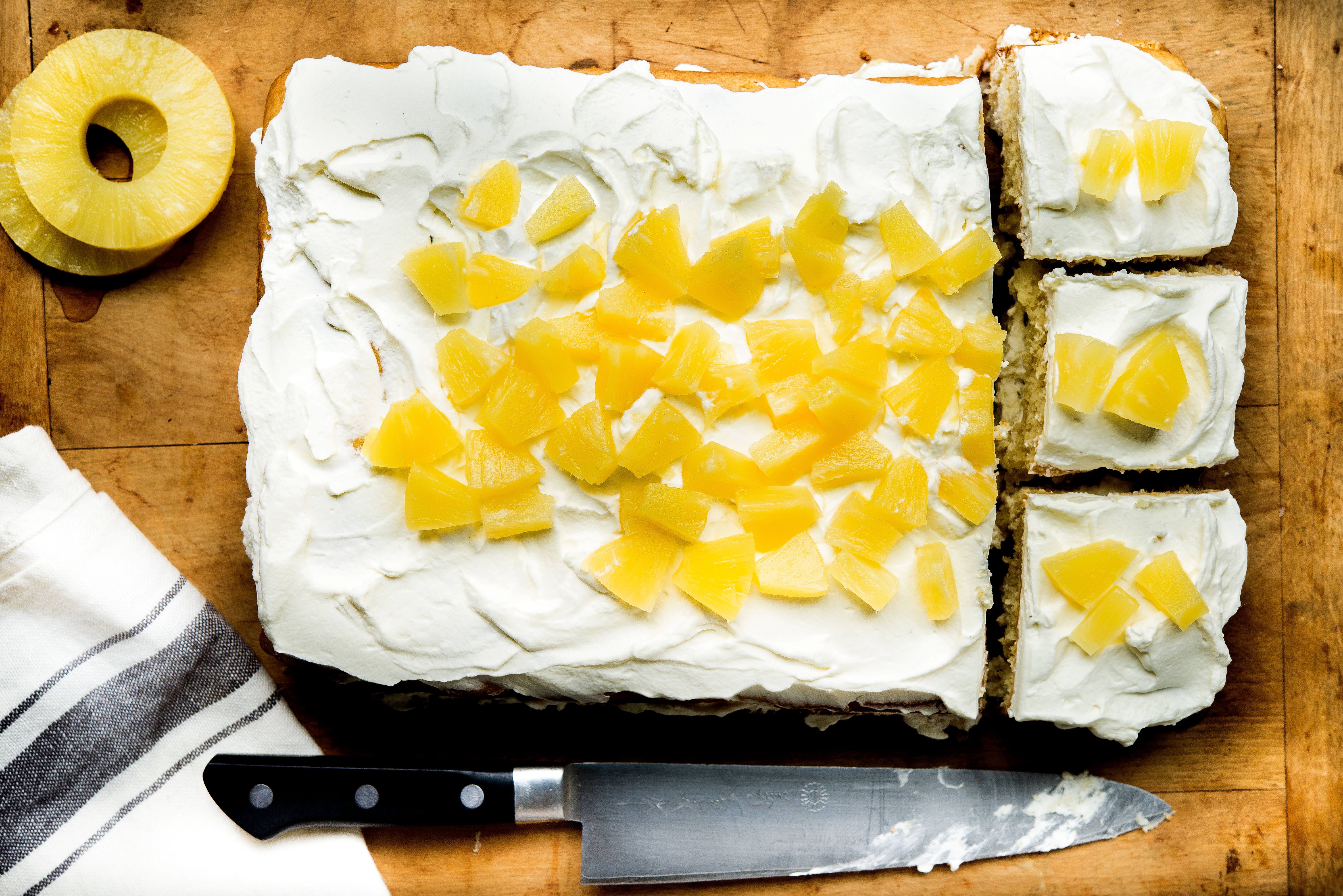 Eggless Pineapple Cake
