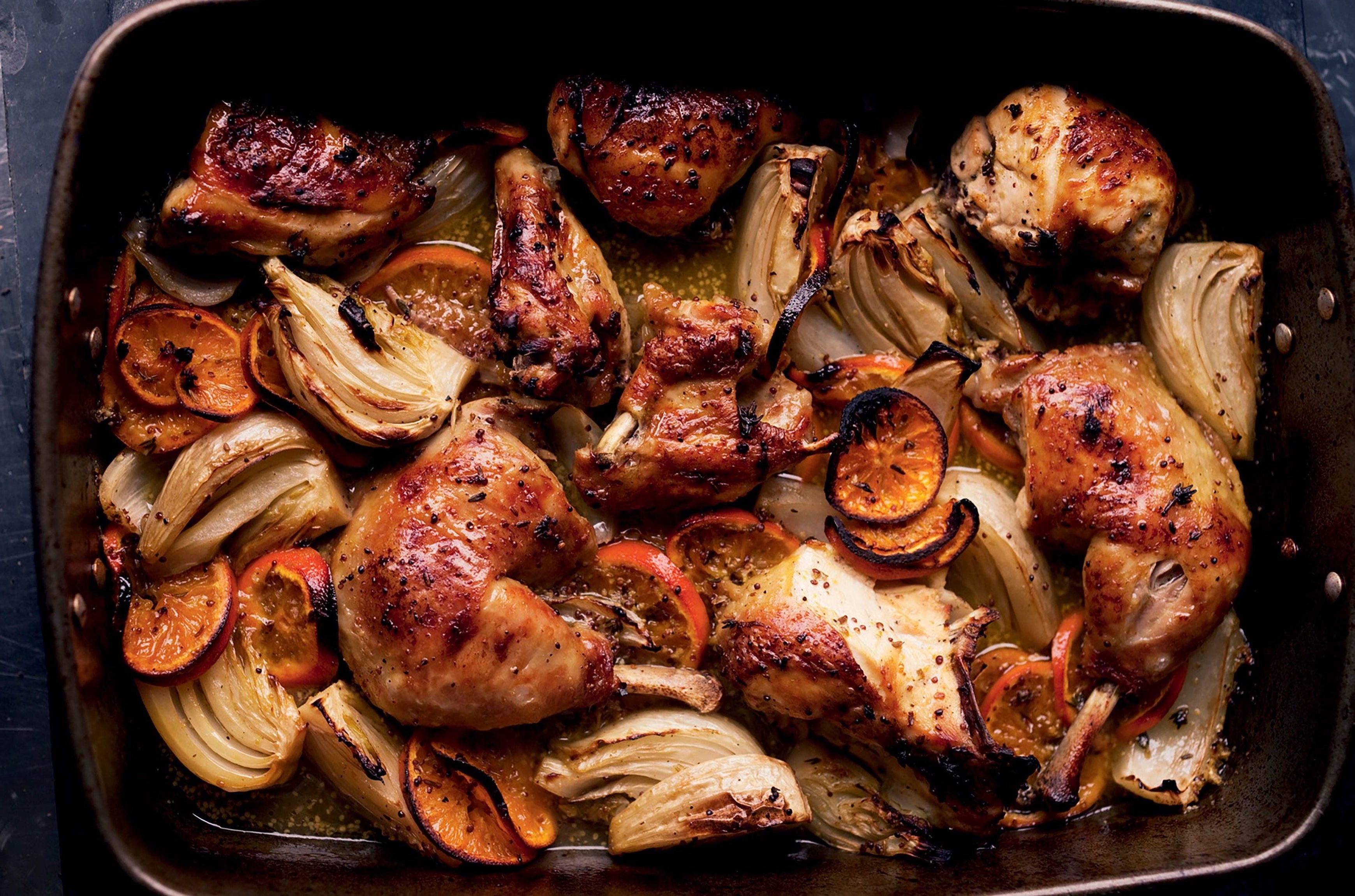 Roasted Chicken With Clementines and Arak from 'Jerusalem A Cookbook