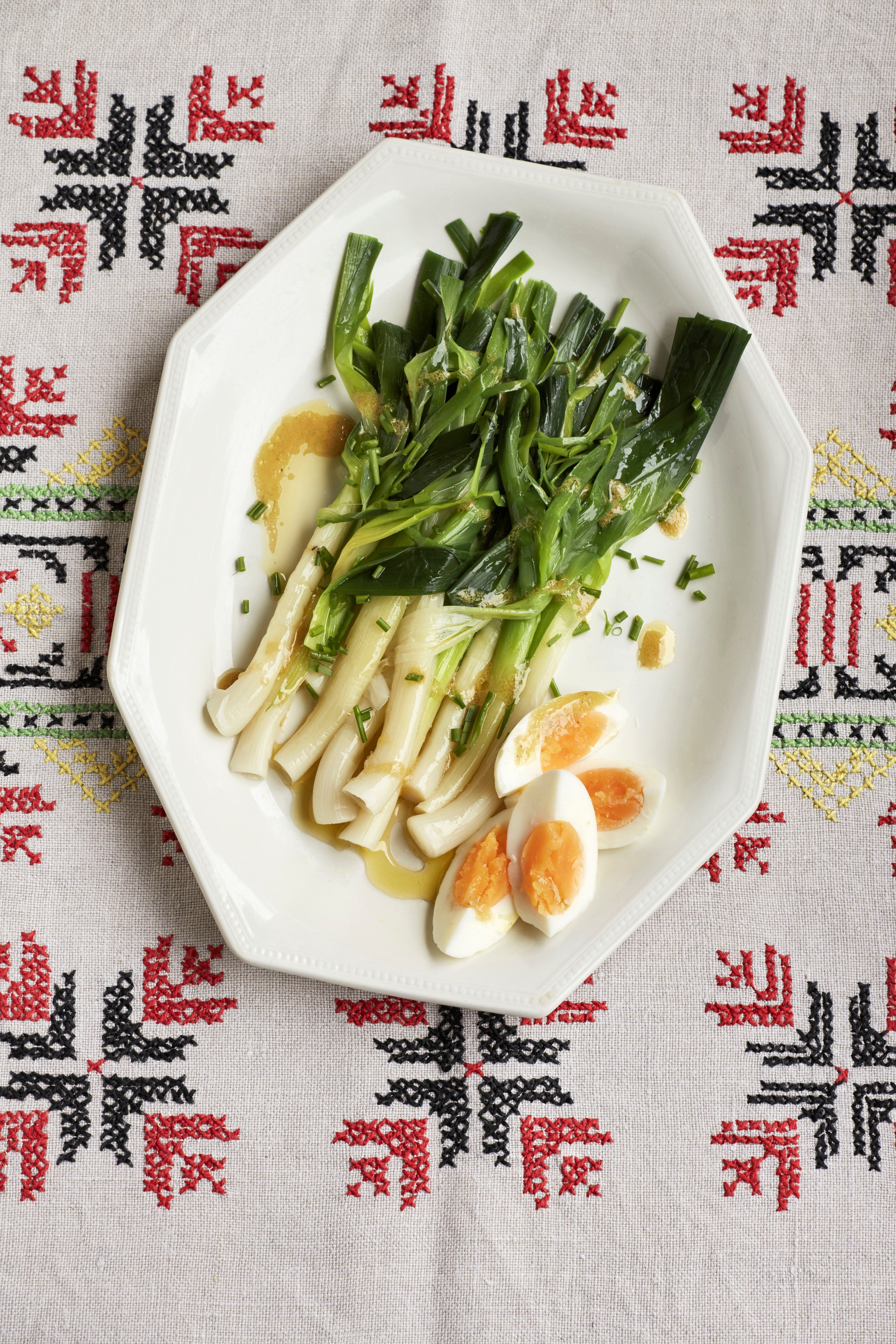 Leek Salad with Mustard Vinaigrette and Egg TASTE