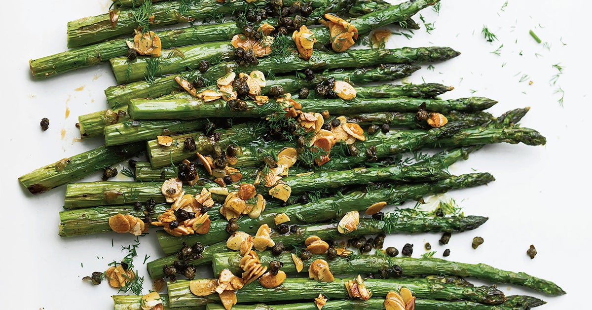 Roasted Asparagus with Almonds, Capers, and Dill TASTE