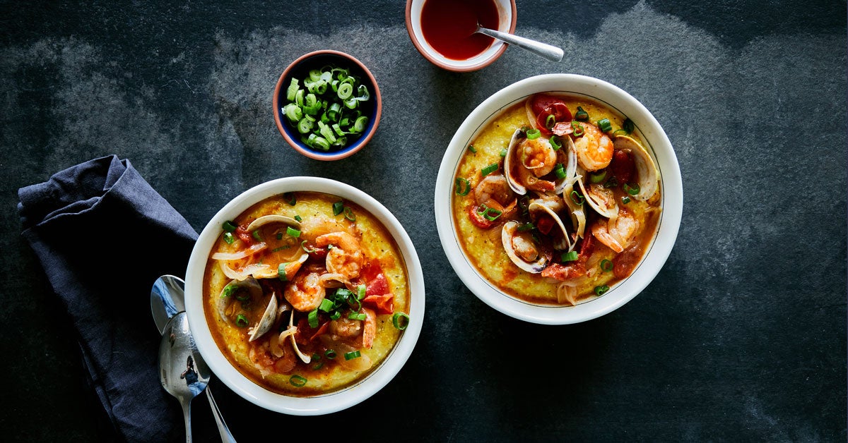 
                            Grits With Littleneck Clams and Shrimp | TASTE
                    -image